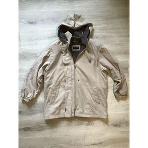 Vintage‎ Braetan Coat Women's XL Tan with Removable Hood Polyester fleece lined